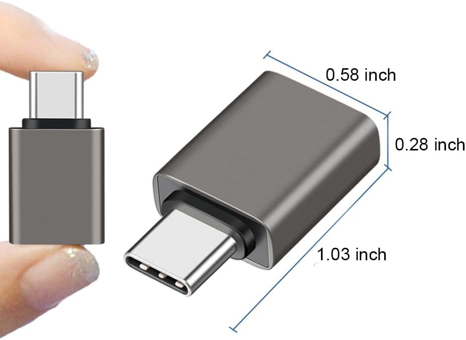 USB C Male to USB A Female OTG Adapter (3 Pack),USB 3.2 GEN2 10Gbps High-Speed Data PD 60W Fast Charging for iMac,MacBook Pro/Air,iPhone 16 15,iPad,Microsoft Surface,Samsung Galaxy S24/23/22,etc.