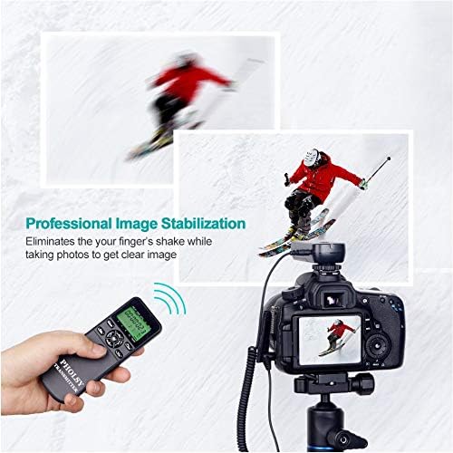 PHOLSY Wireless Timer Remote Control with Intervalometer HDR for Sony a1, a9, 9M2, a7M4, a7M3, a7RM2, a7RM3, a7RM4, a3500, a6600, a6500, a6400, a6100, RX100M4, RX100M6, RX100M7, RX10M4, HX99, a68