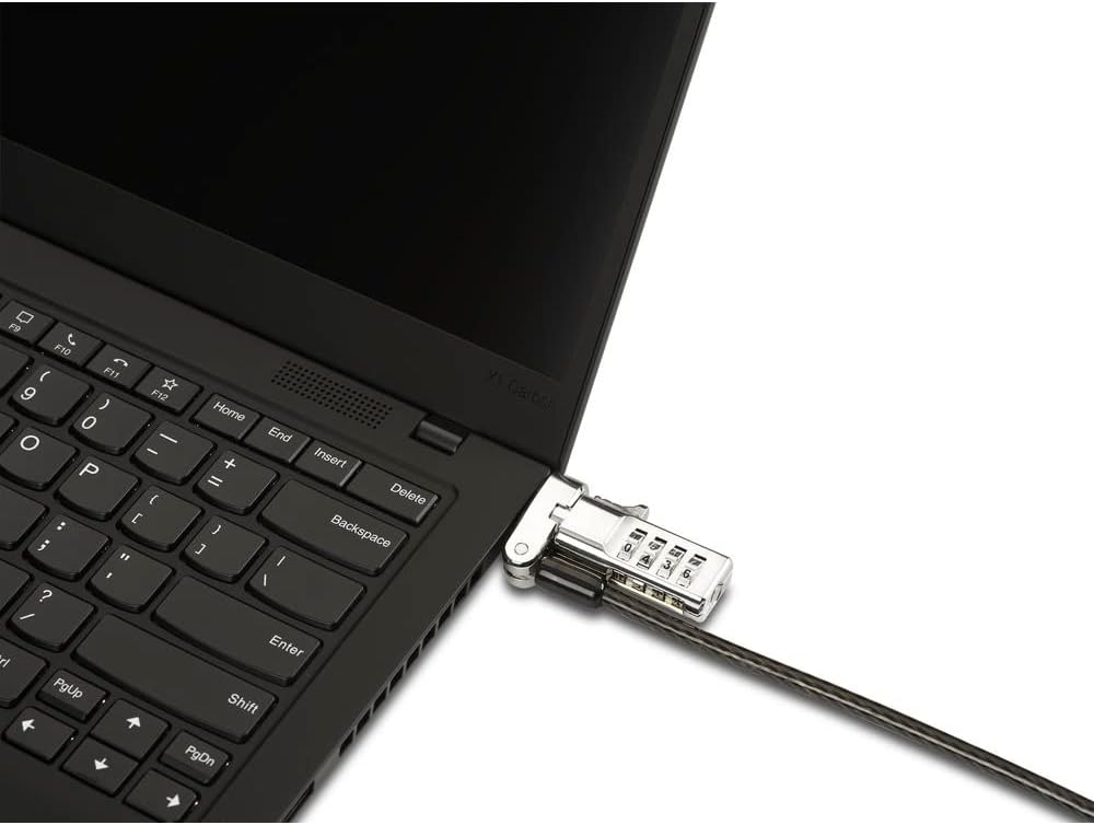 Kensington Universal 3-in-1 Combination Laptop Lock, Computer Security Locking Cable - Resettable Version (K62316WW), Black