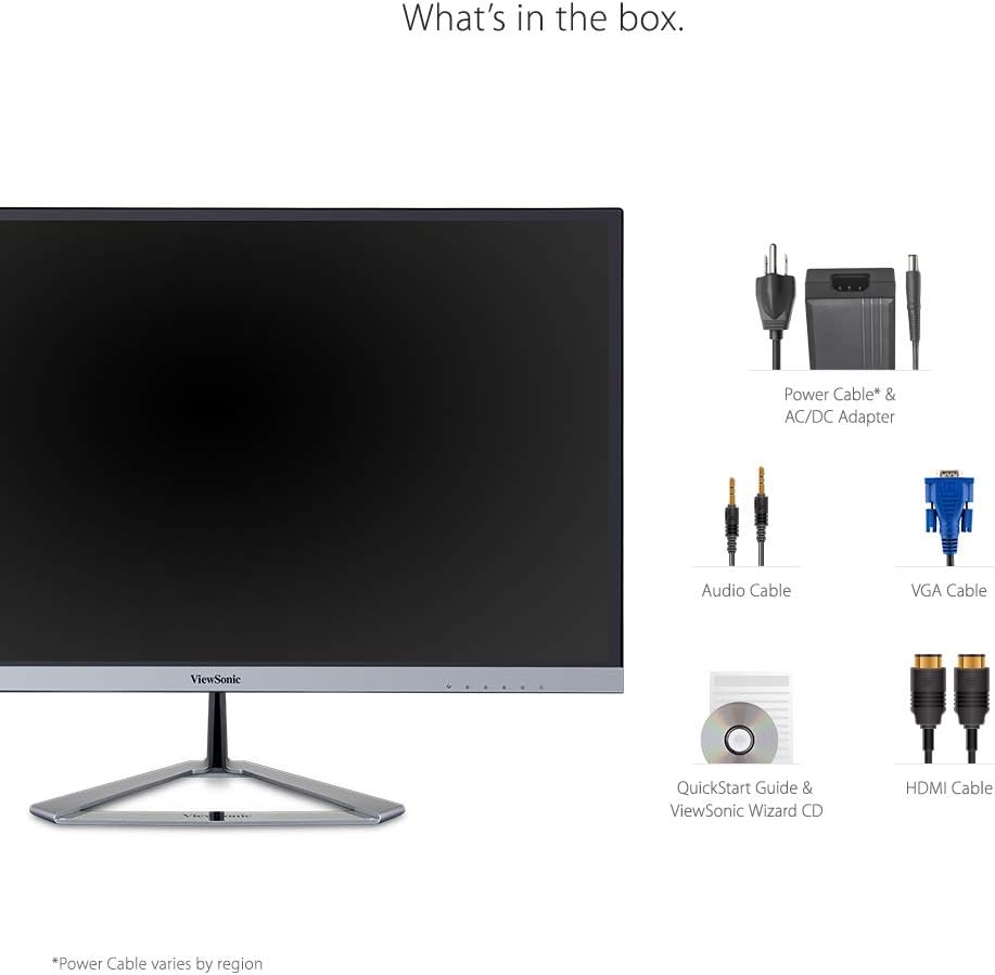 ViewSonic VX2776-SMHD 27 Inch 1080p IPS Monitor with FreeSync, Ultra-Thin Bezels, HDMI and DisplayPort