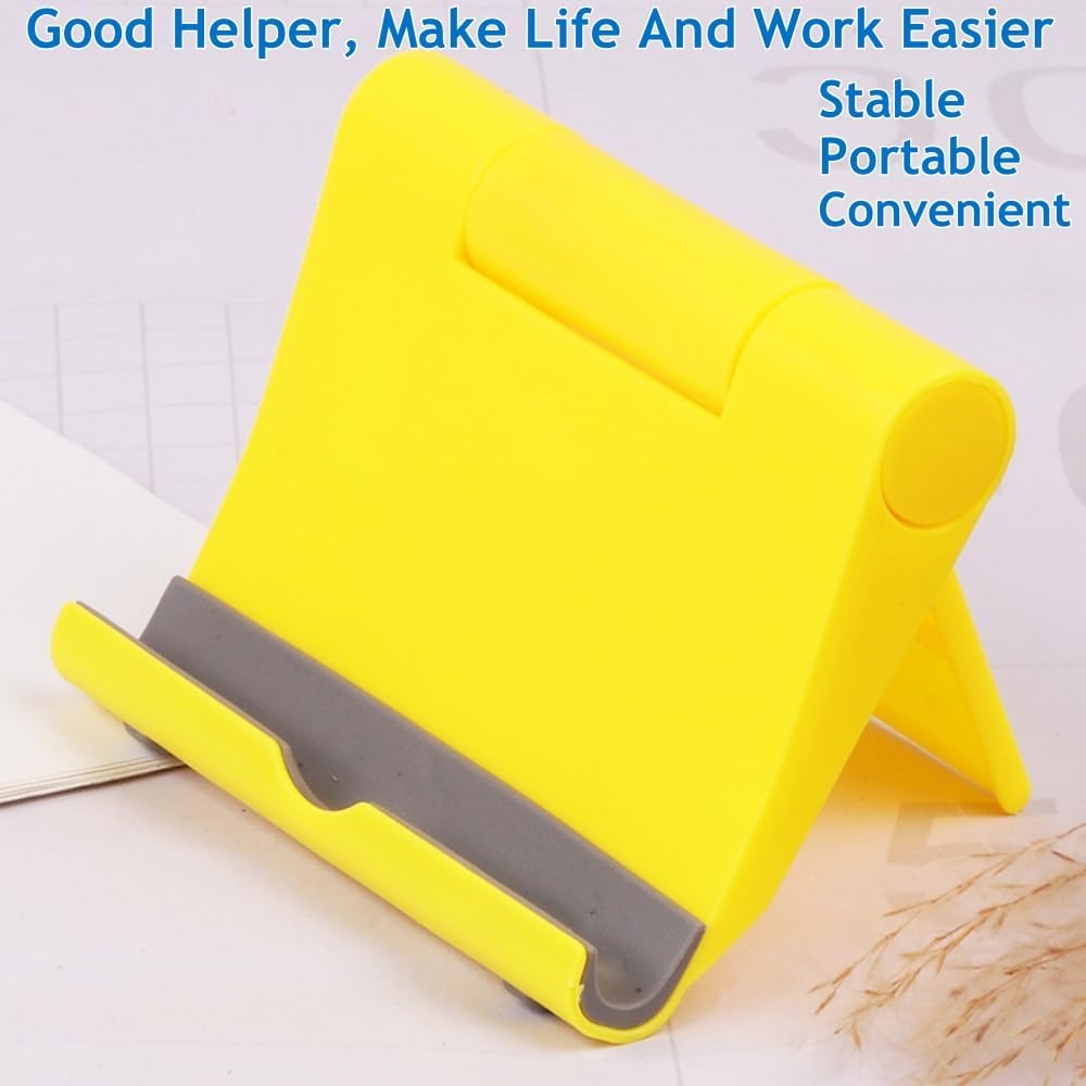 Adjustable Foldable Cell Phone Stand for Desk, Compatible with Most Devices, 1.5 Ounces