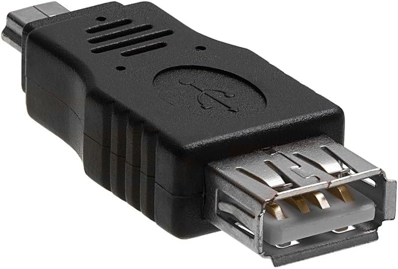Cmple - [10 Pack Mini USB to USB Adapter Standard USB 2.0 A Female Jack to Mini B Male Plug OTG Connector Converter for Digital Cameras Tablets Dash Cams Transfer Photos to Computer