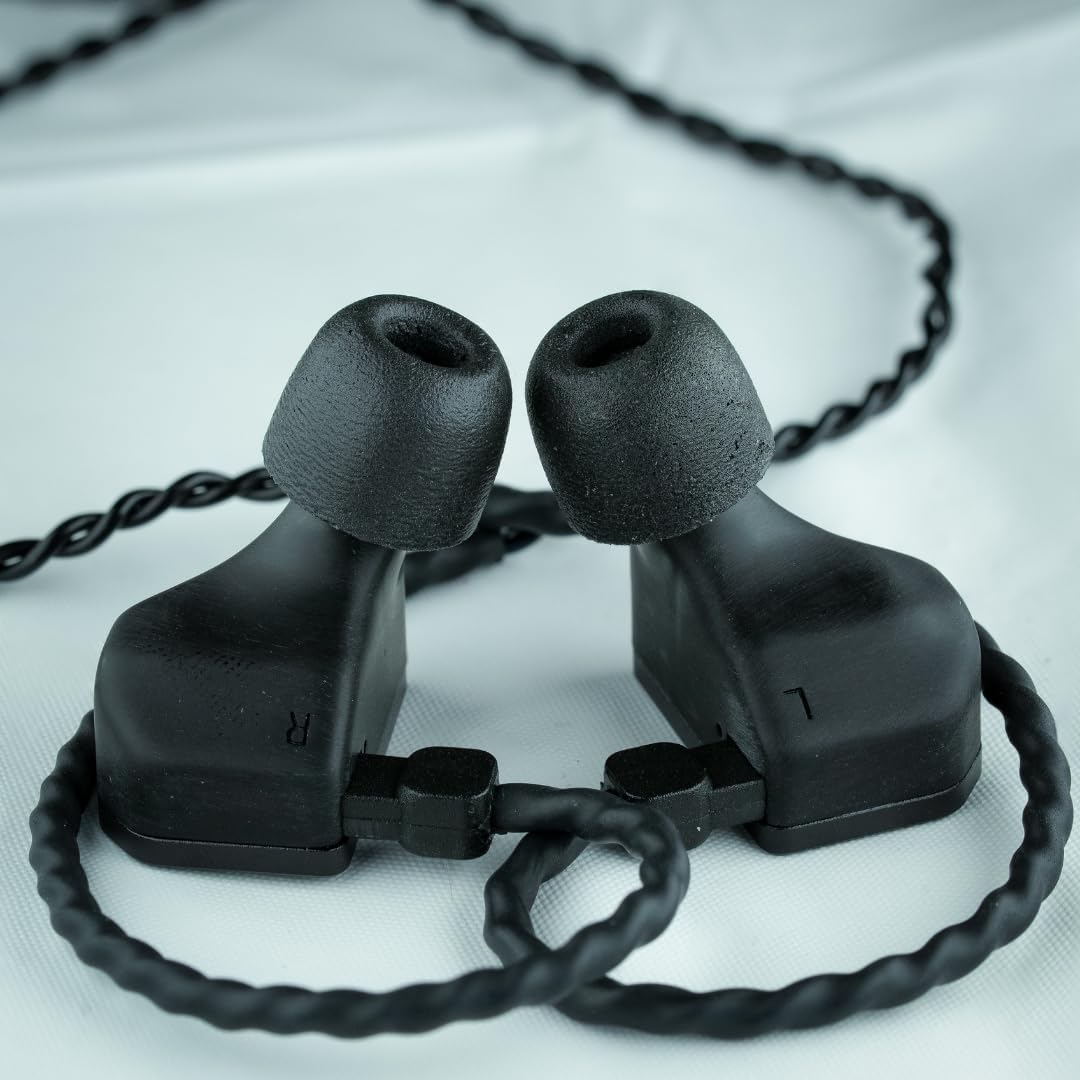 Comply 600 Core Series | Memory Foam Replacement IEM Ear Tips for Truthear, Sennheiser, Moondrop & More | Superior Noise Isolation, Ultimate Comfort, Secure Fit | TechDefender, Black (S/M/L) (3 Pairs)