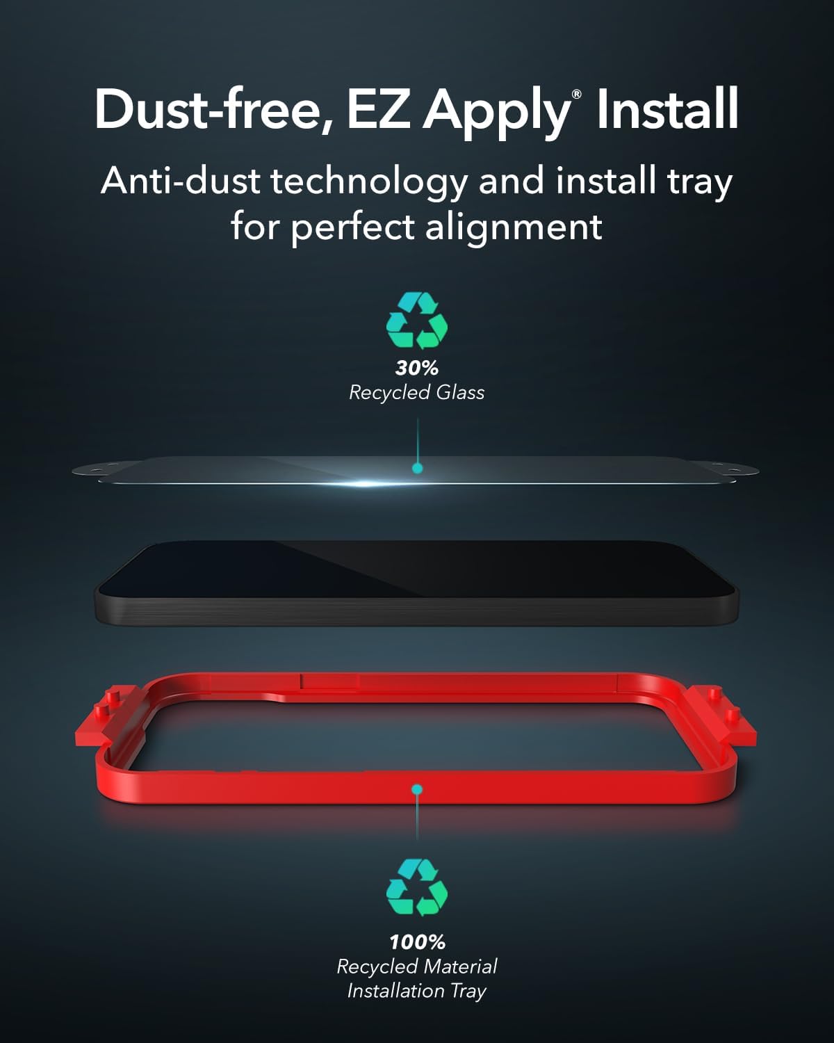 ZAGG Glass XTR3 Google Pixel 9 Pro XL Screen Protector - 10X Stronger with Recycled Glass, Enhanced Eyesafe Blue Light Filter, Anti-Reflective, Easy Installation