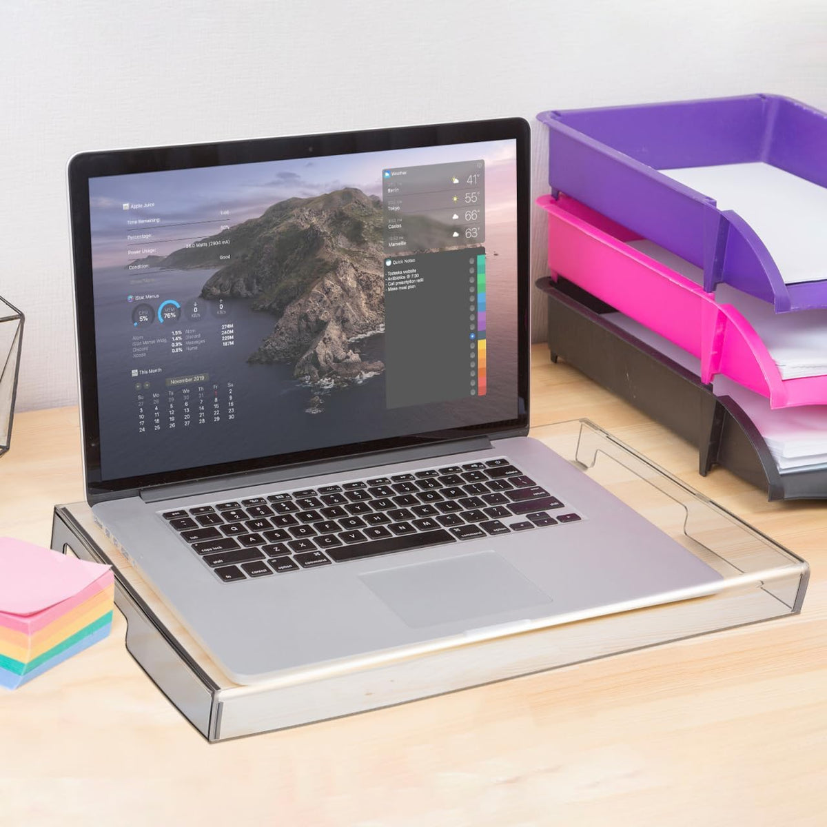 ABOOFAN Anti Cat Keyboard Cover Clear Acrylic Laptop Keyboard Protector Mechanical Dust Cover Computer Monitor Stand Case