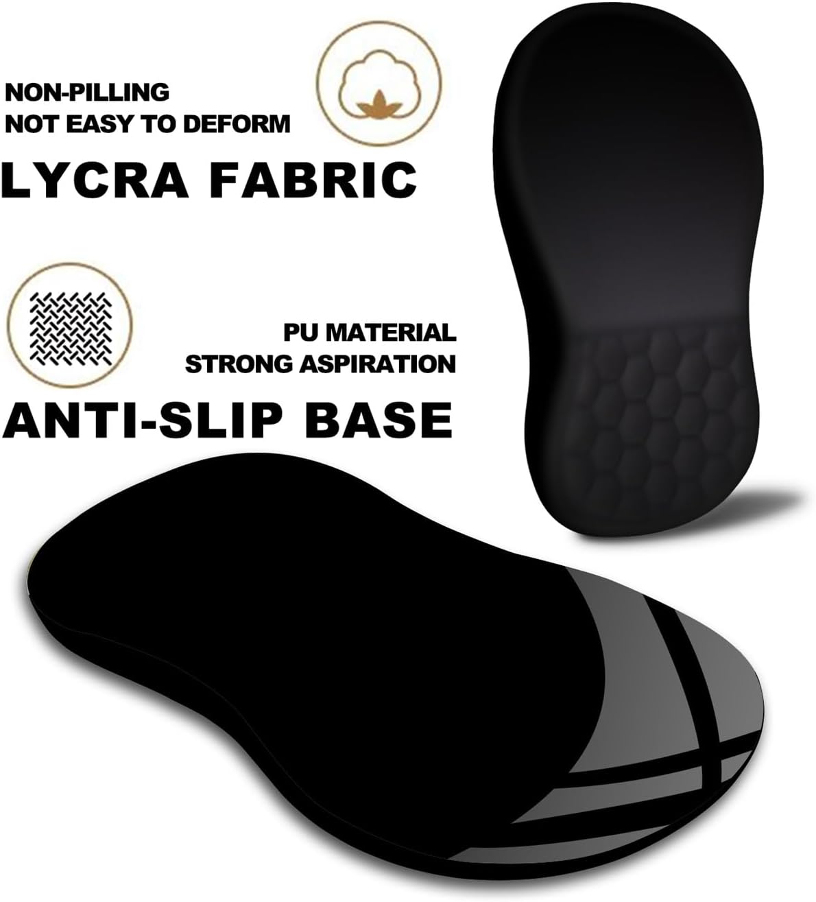 Mouse Pad Wrist Support, Ergonomic Mouse Pad with Massage Dot, Comfortable Computer Mouse Pad for Laptop, Wrist Rest Pain Relief Mousepad with Non-Slip PU Base for Office & Home, 12 x 8 in