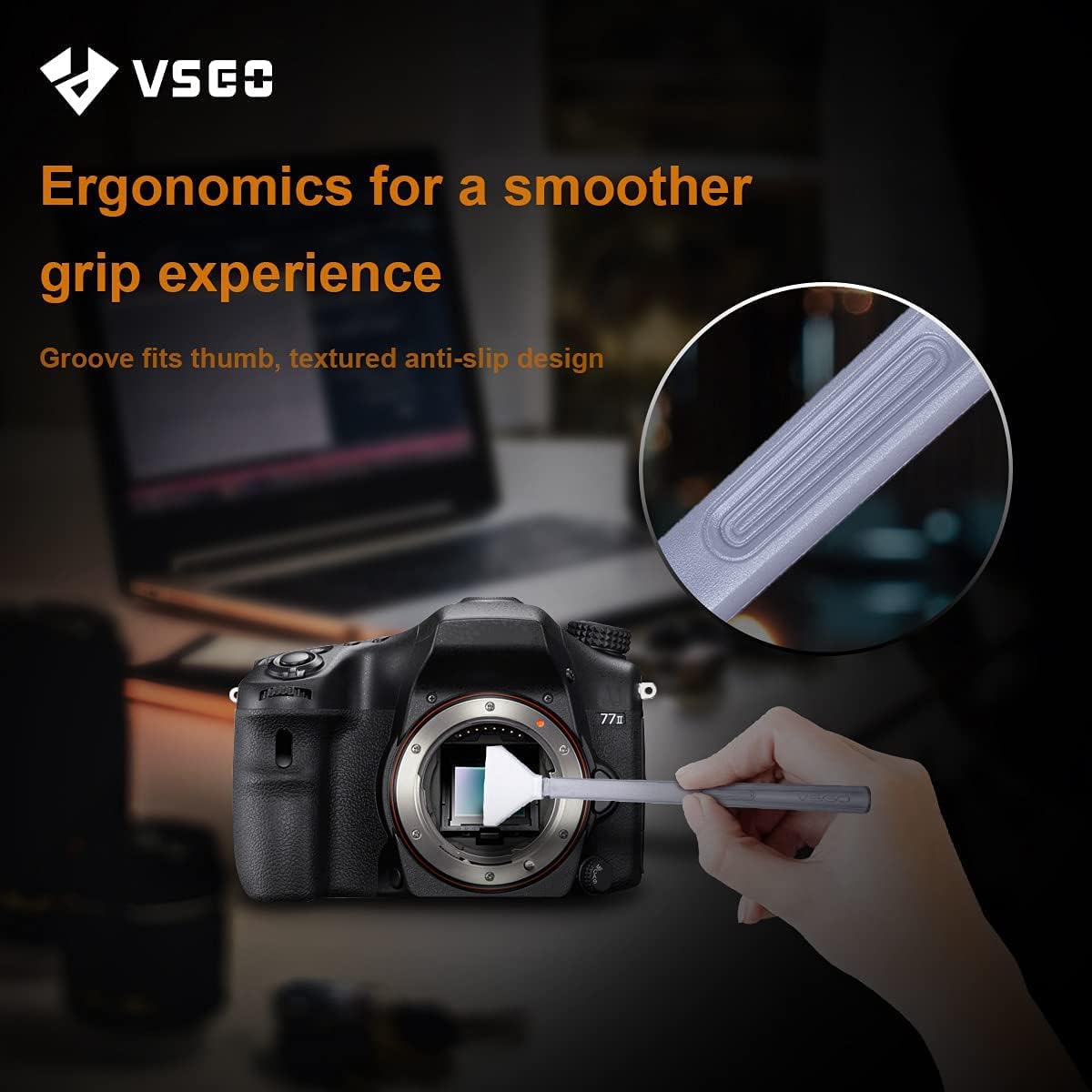 VSGO VS-S03E Full Frame Sensor Cleaning Kit, 12pcs Sensor Swabs & 10ml Cleaner, Compatible with Sony, Nikon, Canon FF CCD CMOS