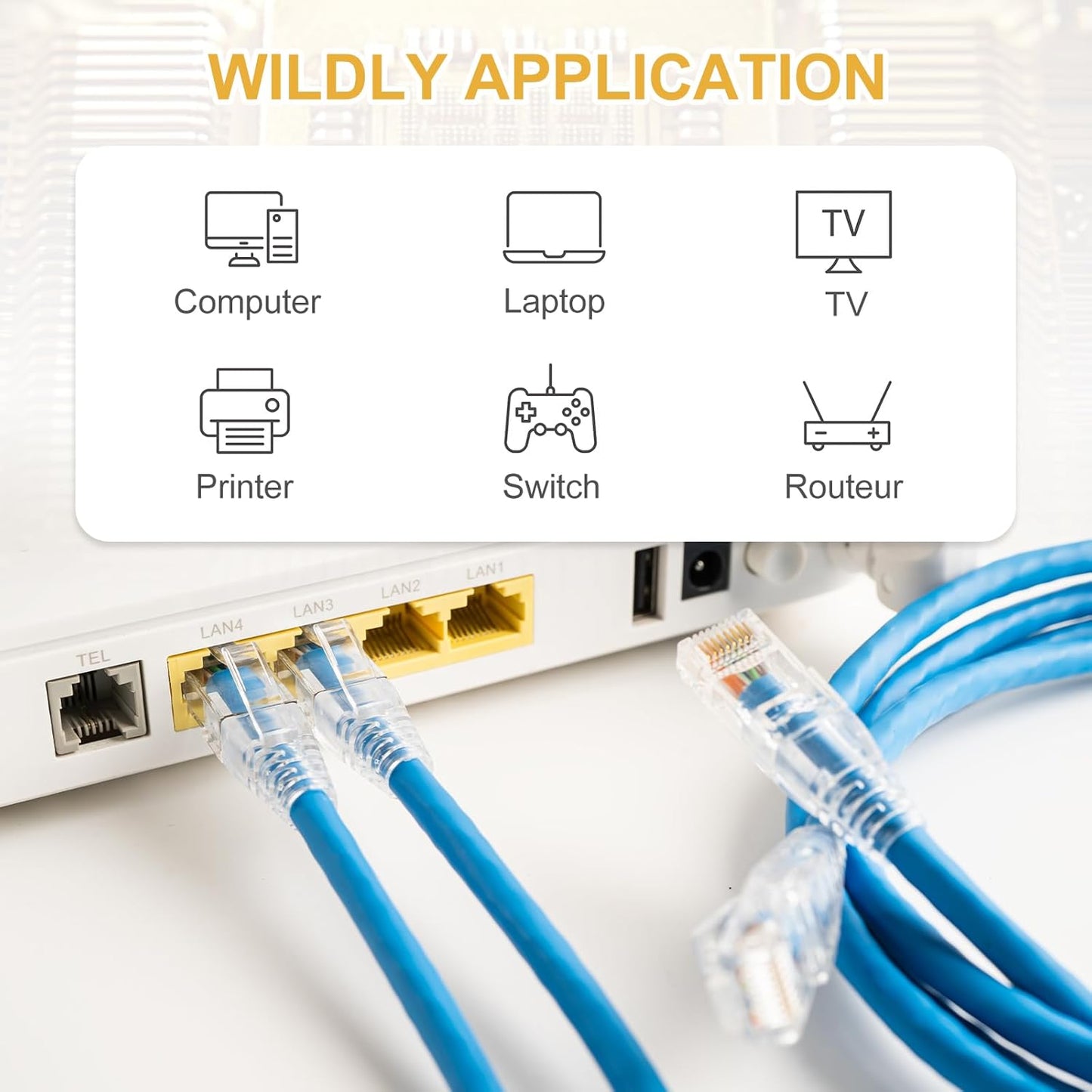 MECCANIXITY 100pcs Cat6 RJ45 Pass Through Connectors, RJ45 Connector 8P8C Gold Plated Plugs with 100pcs Dark Grey Strain Relief Boots for Solid or Stranded UTP Ethernet Cable, 1.1mm
