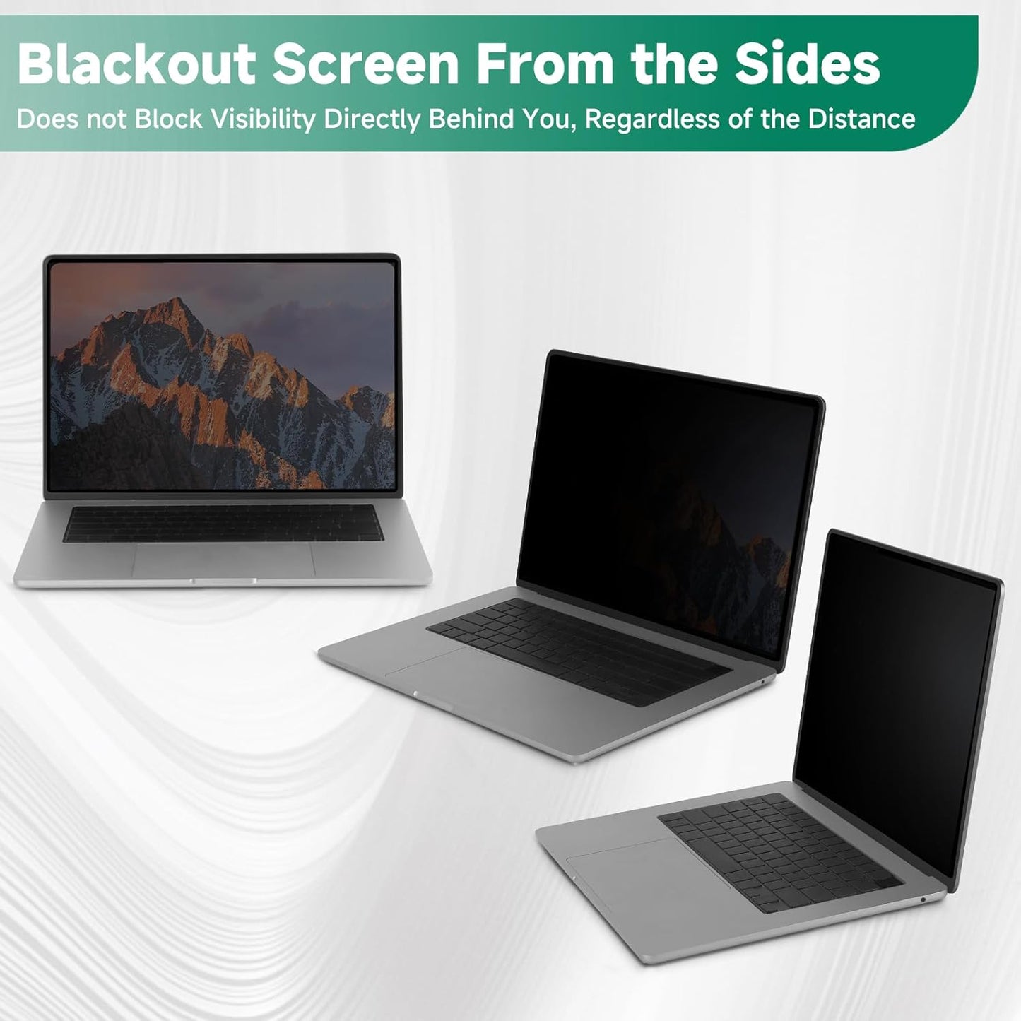 Nano-Suction Laptop Privacy Screen 16 Inch 16:10, Removale Screen Privacy Shield for Laptop, Anti Glare, Anti Bule Light, Screen Protector for Lenovo HP Dell Acer Asus Thinkpad