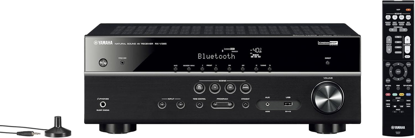Yamaha Audio YHT-4950U 4K Ultra HD 5.1-Channel Home Theater System with 8" 50W RMS Powered Subwoofer Speakers, AV Receiver, True Surround Sound with Bluetooth Music Streaming (Black)