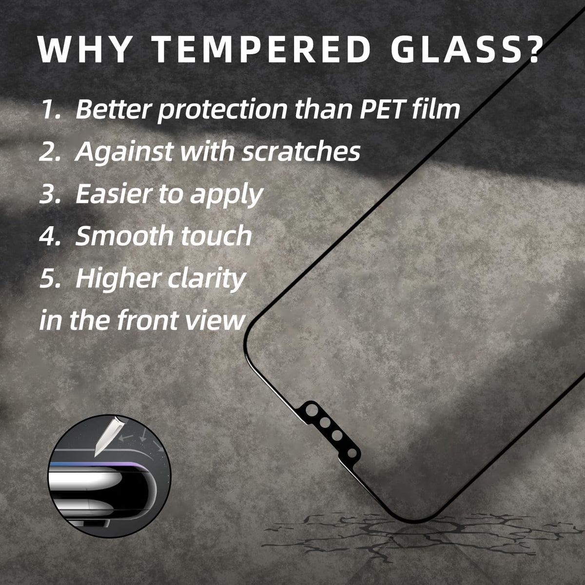 EGKimBa compatible with iPhone 14 Plus or iPhone 13 Pro Max Privacy Screen Protector, 6.7 inch Gradient Colorful Electroplated Anti-Spy Anti-Blue Light Easy Installation Tempered Glass