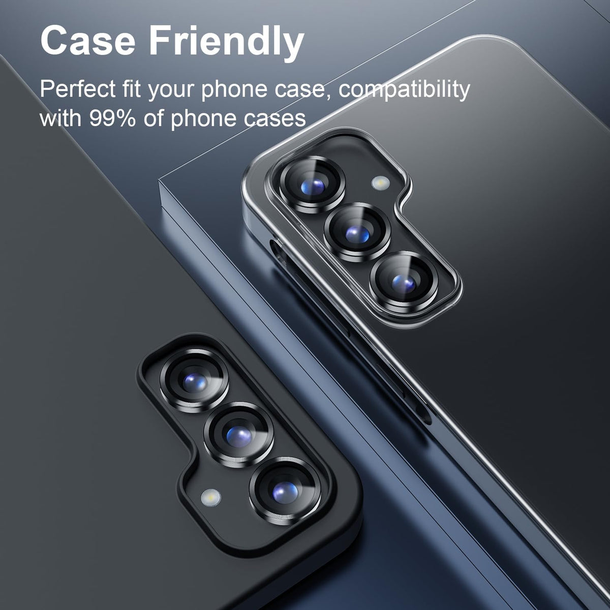 Korecase for Galaxy S25 Plus Camera Lens Protector, 9H Tempered Glass Anti Scratch Camera Screen Protector Shockproof Film Metal Ring Lens Protector for Galaxy S25+Plus,Colorful