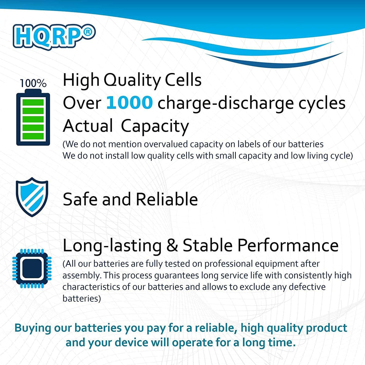 HQRP 4-Pack Battery Compatible with AT&T Lucent BT8001 BT184342 BT284342 3101 3111 89-1330-00-00 89-1335-00-00 GE 5-2754 Philips SJB-2121 Cordless Phone