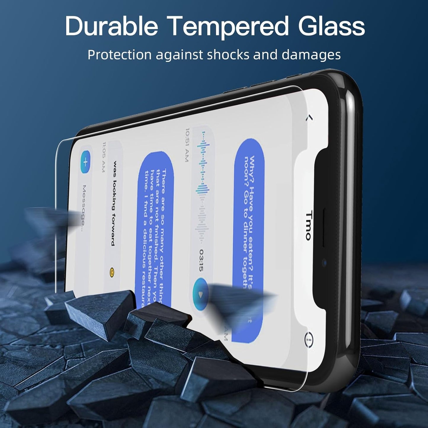 NEW'C 3 Pack Privacy for iPhone 11 Pro, iPhone X, iPhone XS Screen Protector (5.8"), Enhanced 28-Degree Privacy Angle, Ultra Durable 9H Hardness, Bubble-Free