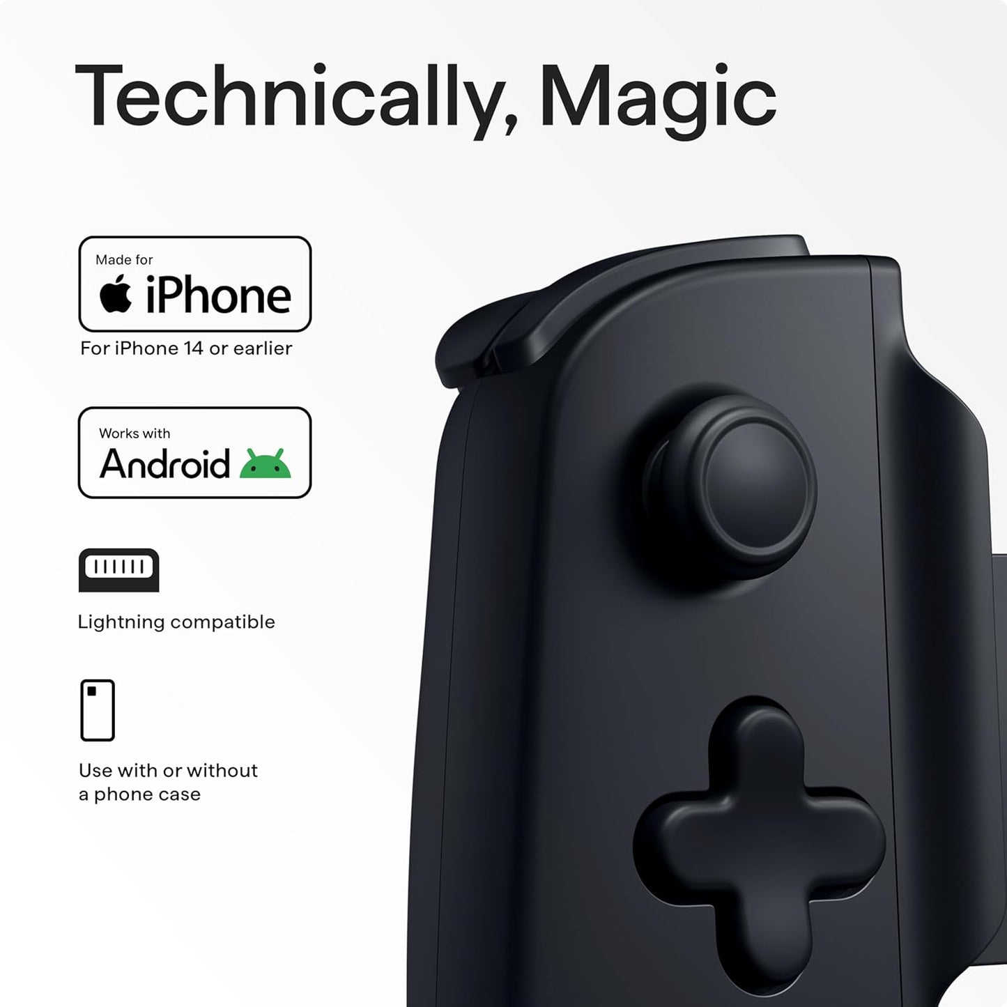 BACKBONE One Mobile Gaming Controller for iPhone (Lightning) - 2nd Gen - Turn Your iPhone into a Gaming Console - Play Xbox, PlayStation, PC, & App Games (3 Months Apple Arcade Included)