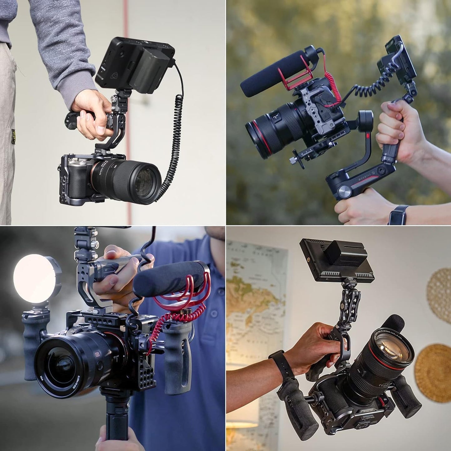 FALCAM F22 Camera Top Handle Quick Release Quick Release System Video Shooting Accessories Filming, Detachable Handle Grip Sling Mode Camera Monopod
