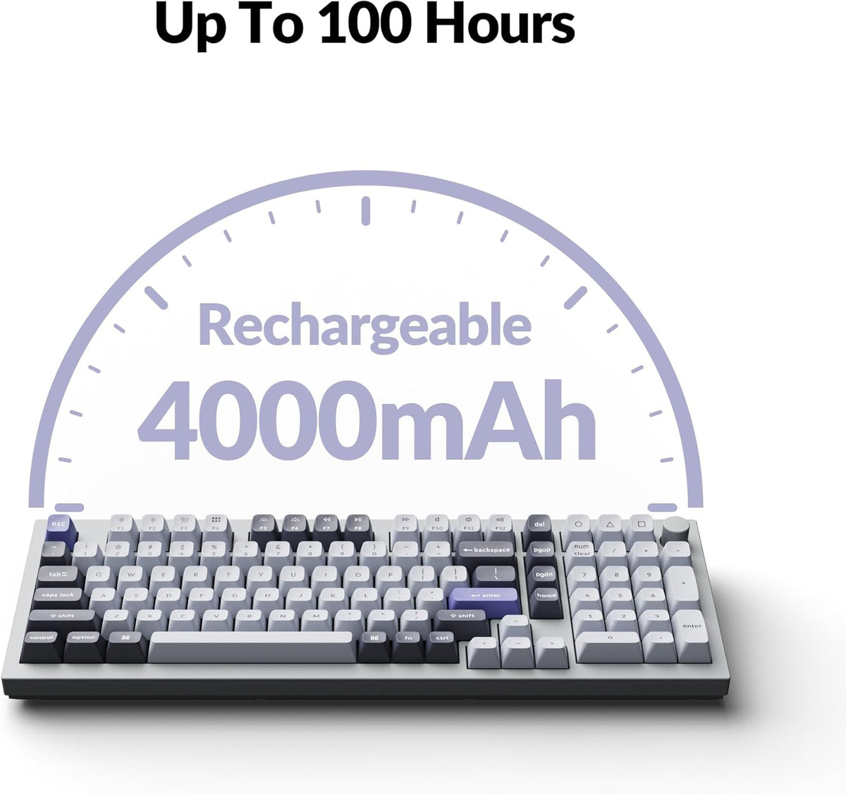 Keychron Q5 Pro QMK/VIA Wireless Custom Mechanical Keyboard, 96% Layout with Programmable Knob, KSA Double-Shot PBT Keycaps with Hot-swappable K Pro Brown Switch for Mac Windows Linux - Gray