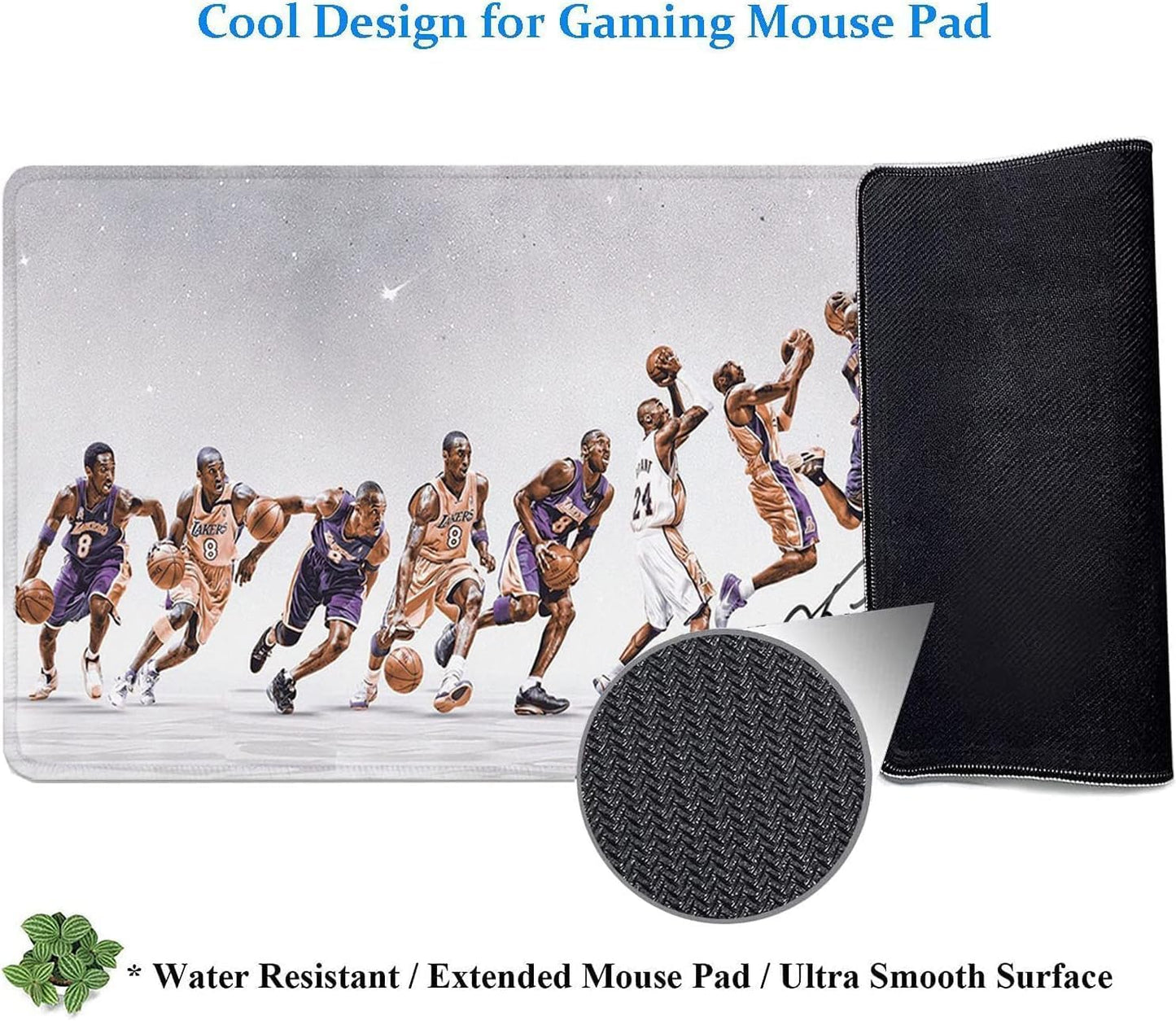 RTGGSEL 31.5x11.8 Inch Non-Slip Long Extended Large Gaming Mouse Pad with Stitched Edges XL Laptops Keyboard Mouse Mat(KB)