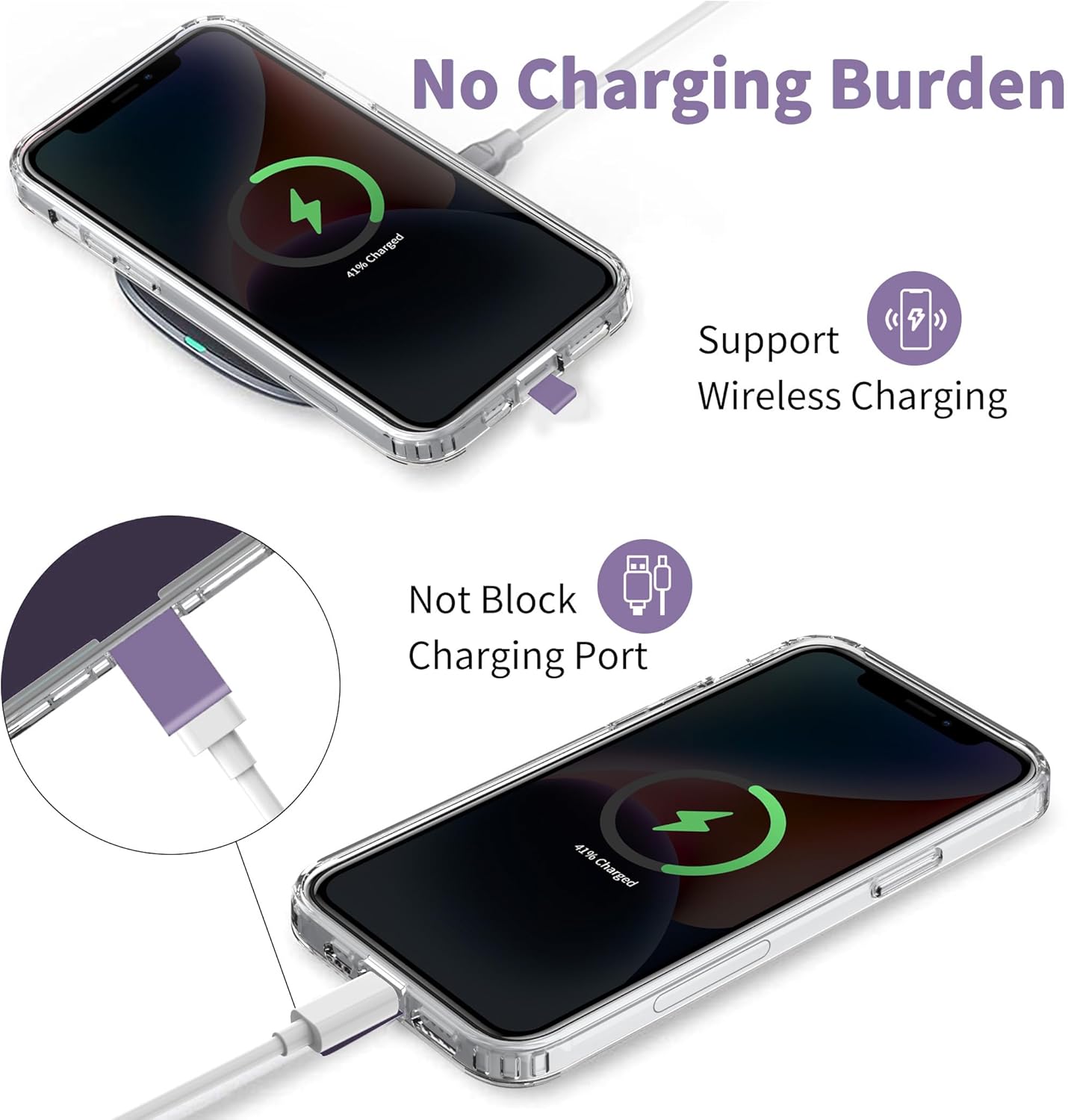 CACOE Cell Phone Lanyard Universal Crossbody Multifuctional Lanyard Compatible with Most Smartphones (Purple Blue, 30"(Neck Strap×1)+8"(Wrist Strap×1))