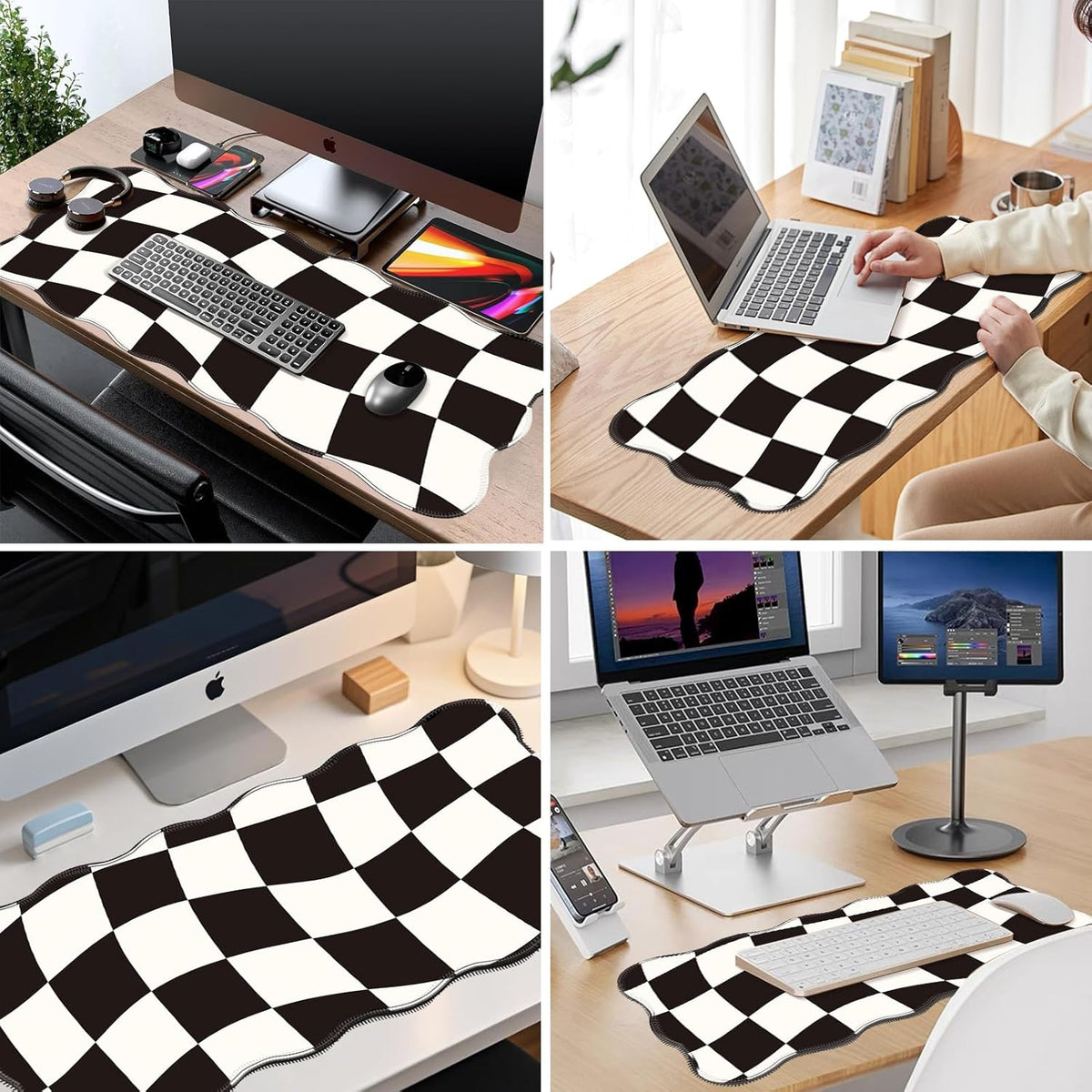 Galdas Gaming Mouse Pad XXL XL Large Long Extended Big Mousepad Non-Slip Rubber Keyboard Mouse Pad with Stitched Edges for Laptop Home Office (35.43x15.75x0.08 Inch)