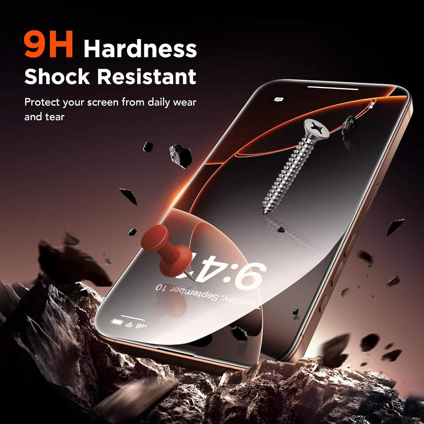GolbinBox 3-Pack Privacy Screen Protector for iPhone 15/16 6.1 Inch,Military-Grade Shatterproof Anti-Spy HD Tempered Glass with Installation Tray,Dust and Bubble Free,9H Hardness,Anti - Fingerprint