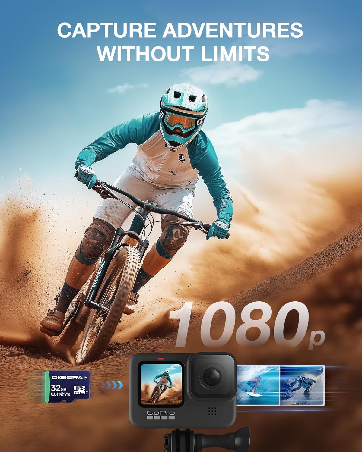 32GB CT100 microSDHC UHS-I Memory Card with Adapter - up to 100MB/s, C10, U1, V10, Full HD, A1, Micro SD Card for Smartphones, Tablets, Cameras, Gaming Consoles, and Drones (3 Pack)