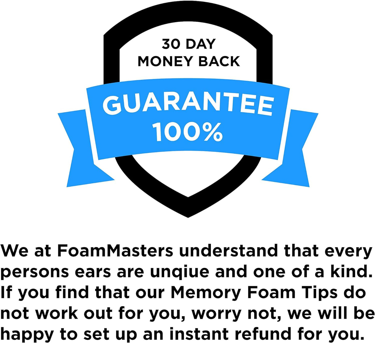 Foam Masters Memory Foam Ear Tips for AirPods Pro 1st & 2nd Gen | Comfortable | Secure | Better Noise Cancellation | Version 3.0 Replacement Buds (Small - 3 Pairs, Black)