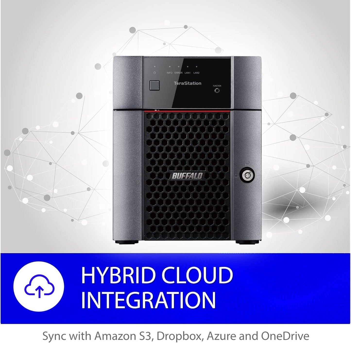 BUFFALO TeraStation Essentials 4-Bay Desktop NAS 8TB (4x2TB) with HDD Hard Drives Included 2.5GBE / Computer Network Attached Storage/Private Cloud/NAS Storage/Network Storage/File Server