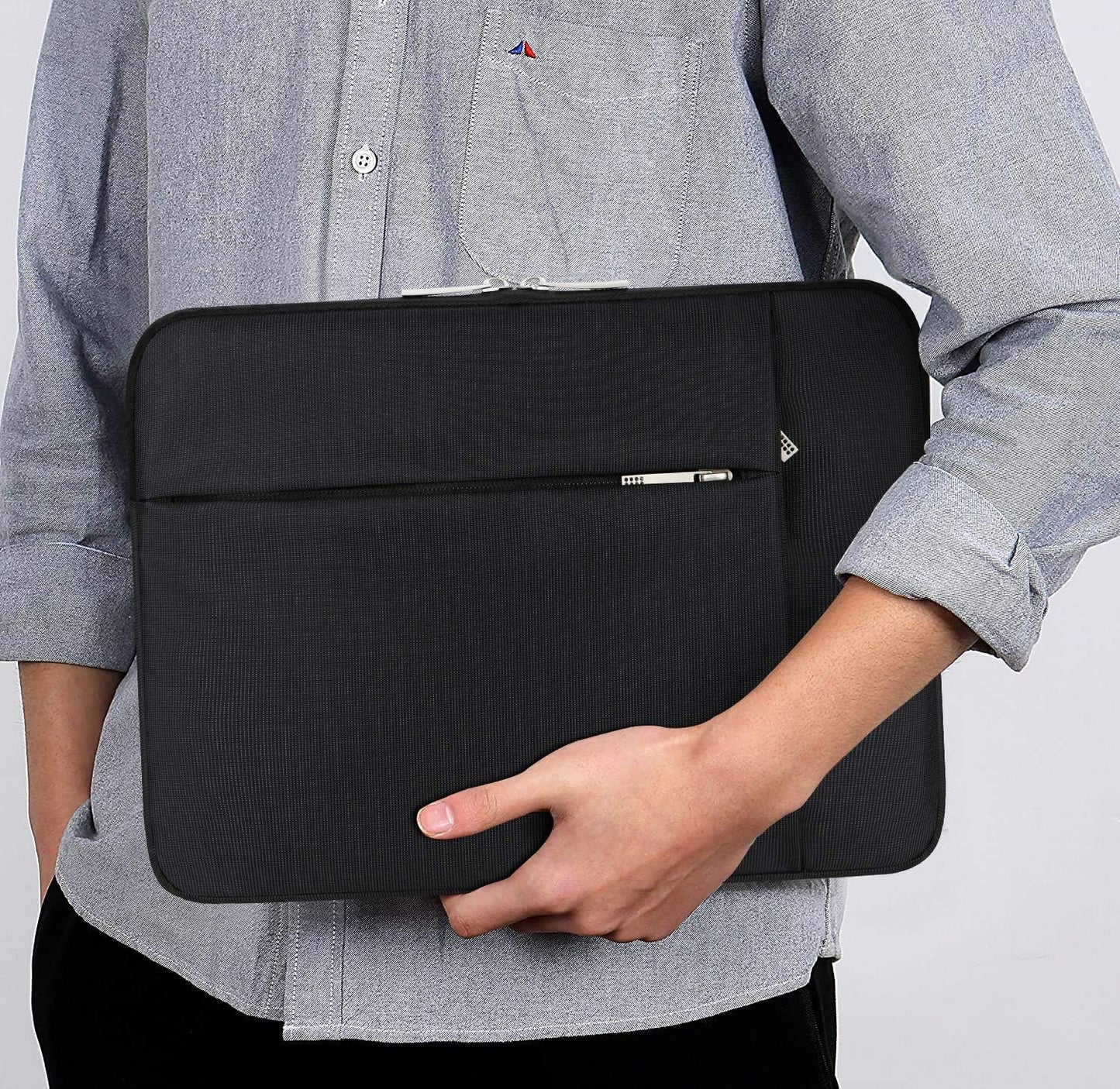 Lacdo 16 Inch Laptop Sleeve Case for 16 Inch HP Lenovo ASUS Acer Dell Laptop/HP Pavilion Envy 16 / Lenovo ThinkPad IdeaPad 16 / Acer Swift 16 / ASUS Vivobook 16 / Dell Inspiron 16 Computer Bag,Black