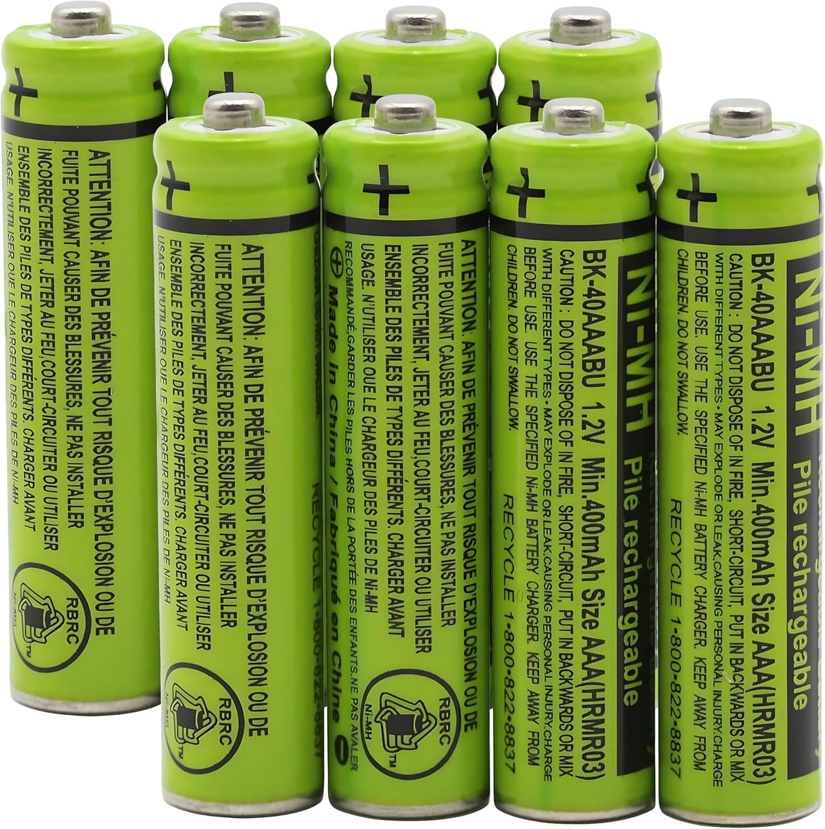 8 BK-40AAABU Battery for Panasonic Cordless Phone