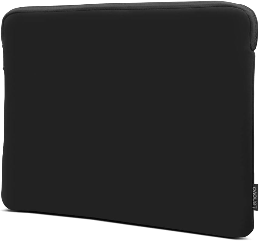 Lenovo Basic Laptop Sleeve 15.6 Inch Notebook/Tablet Compatible with MacBook Air/Pro Neoprene Material - Soft Fleece Lining - Zippered Top Opening - Black