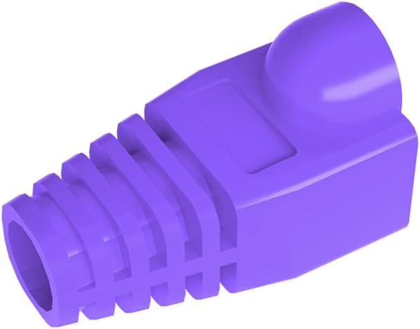 50 Pcs Cat5 Cat5E Cat6 Strain Relief Boot, RJ45 Plug Connector Cover Modular Network Plug Connector Cap Cable Connector Boots, Purple