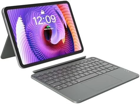 Touch iPad 10th Generation Case with Keyboard (10.9", 2022) & iPad 11th (A16, 2025): Magnetic Split Stand Case, Multi-Touch Trackpad, Rechargeable Wireless Keyboard Folio with Backlit Keys, Gray