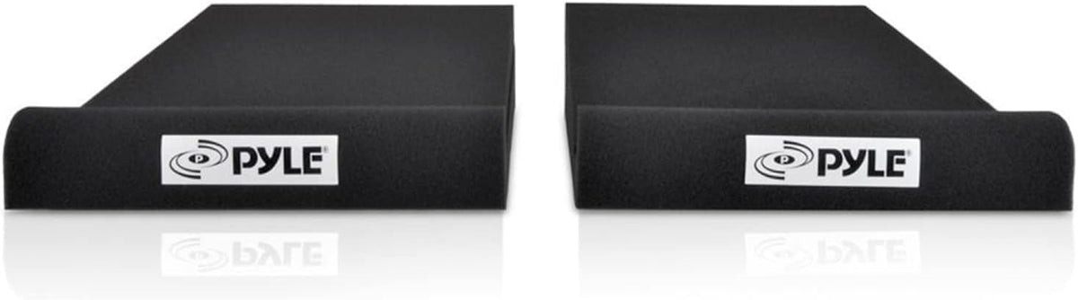 Pyle Sound Dampening Speaker Riser Foam - Audio Acoustic Noise Isolation Platform Pads Recoil Stabilizer For Studio Monitor, Subwoofer, Loud Speakers - Pyle PSI03 - Pack of 2,Black