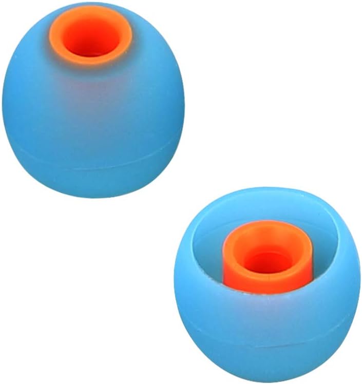 Brandless Earbud Tips Replacement - 9 Pairs SML, Blue, Black, White - Silicone & Plastic - Compatible with SENSO, TOZO, Sony & More