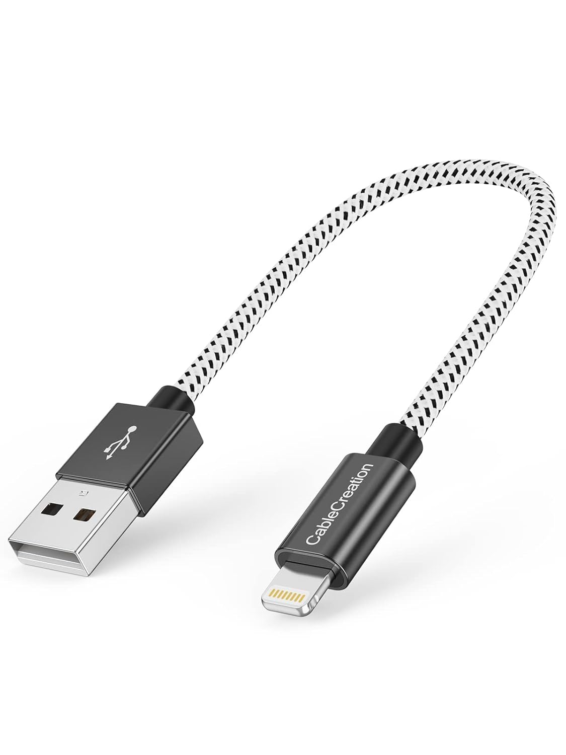 CableCreation 3-Pack Short iPhone Charging Cable 6 Inch/0.5ft, [MFi Certified] Lightning to USB Data Sync Cord, Compatible with iPhone 14/14 Pro, AirPods Pro, iPhone 13, 12, 11, iPad