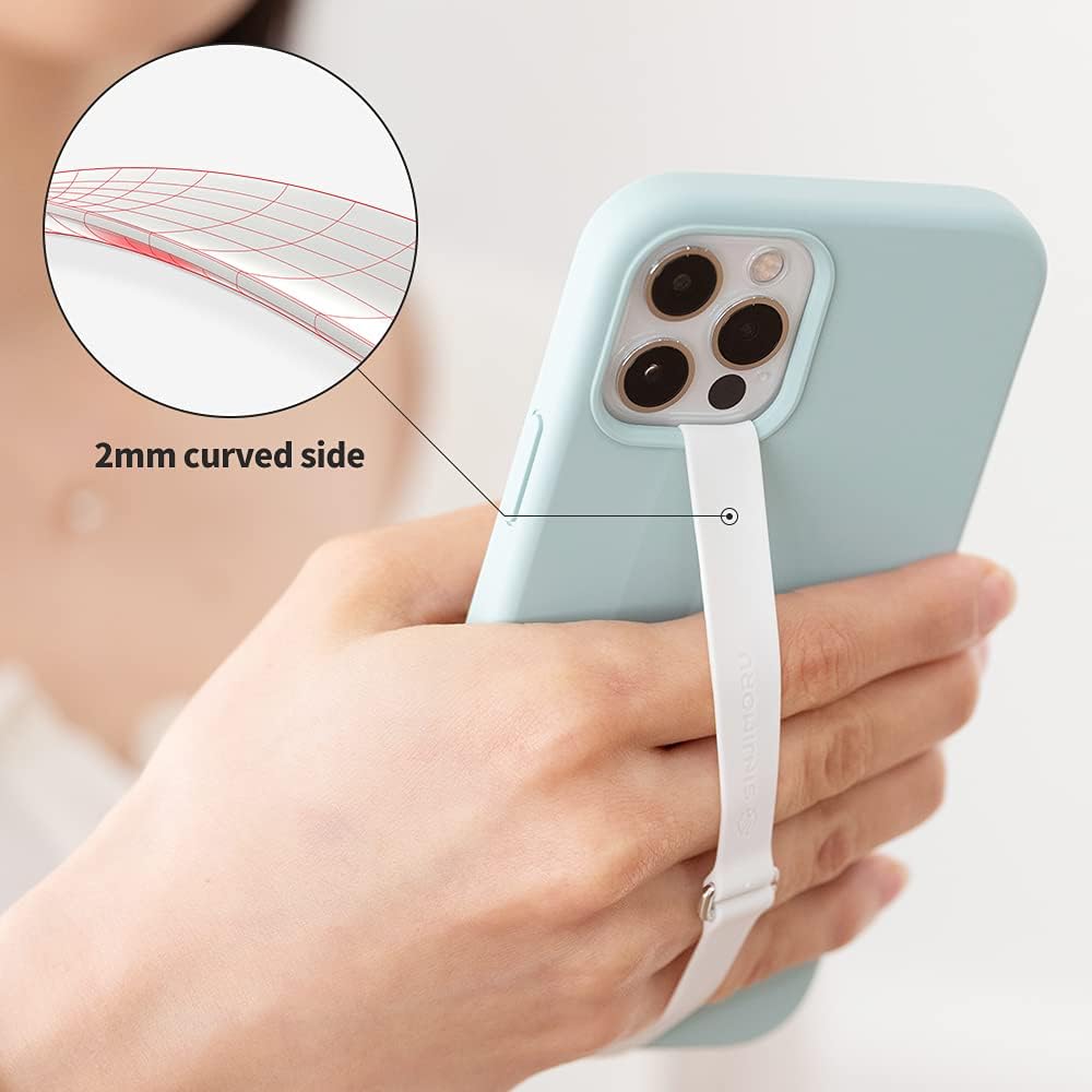 C-Shaped Clip Finger Phone Grip, Sinjimoru Silicone Cell Phone Strap for Phone Case with Clip as Phone Loop Holder for iPhone Case & Samsung Phone. Sinji Loop Clip Navy 230