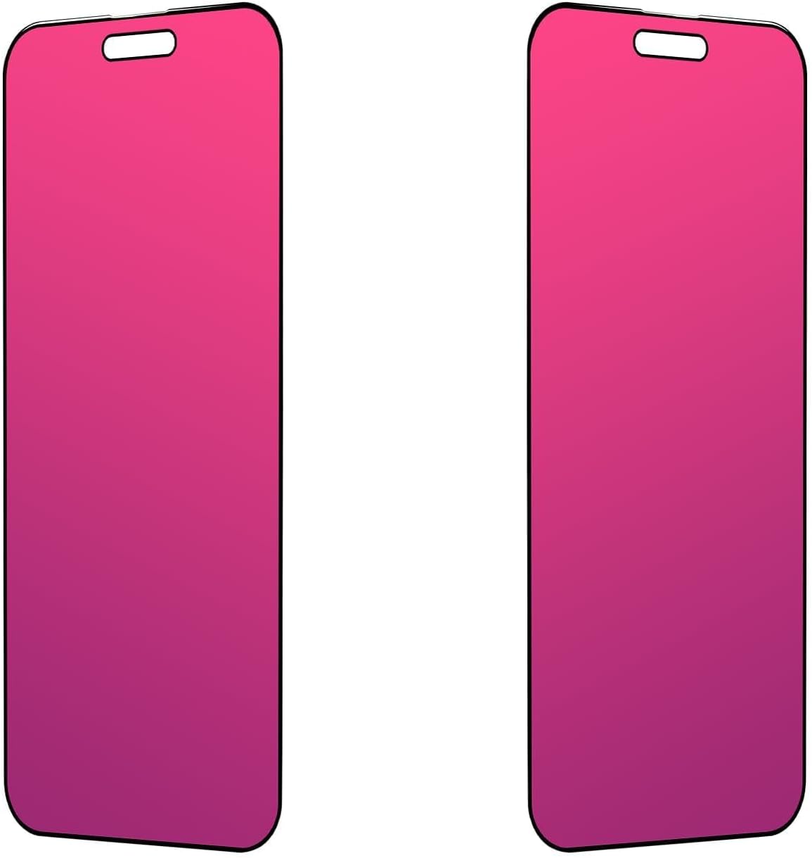 EGKimBa Privacy Screen Protector compatible with iPhone 14 Pro Max or iPhone 16 Plus, 15 Plus, 2 Packs, 6.7 inch Gradient Colorful Electroplated Anti-Spy Anti-Blue Light Easy Installation Tempered Glass