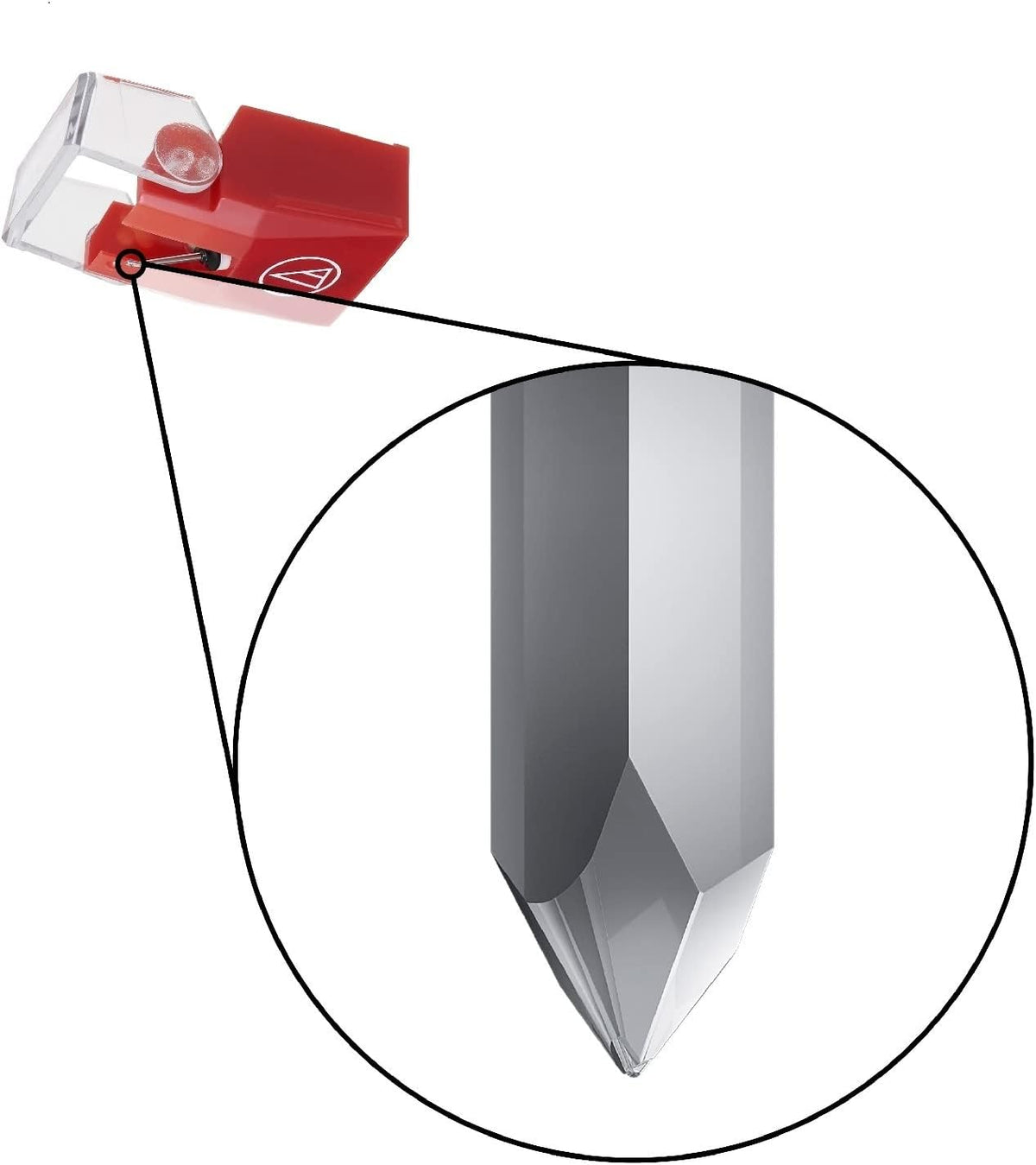 Audio-Technica VM740ML MicroLine Dual Moving Magnet Stereo Turntable Cartridge, Red