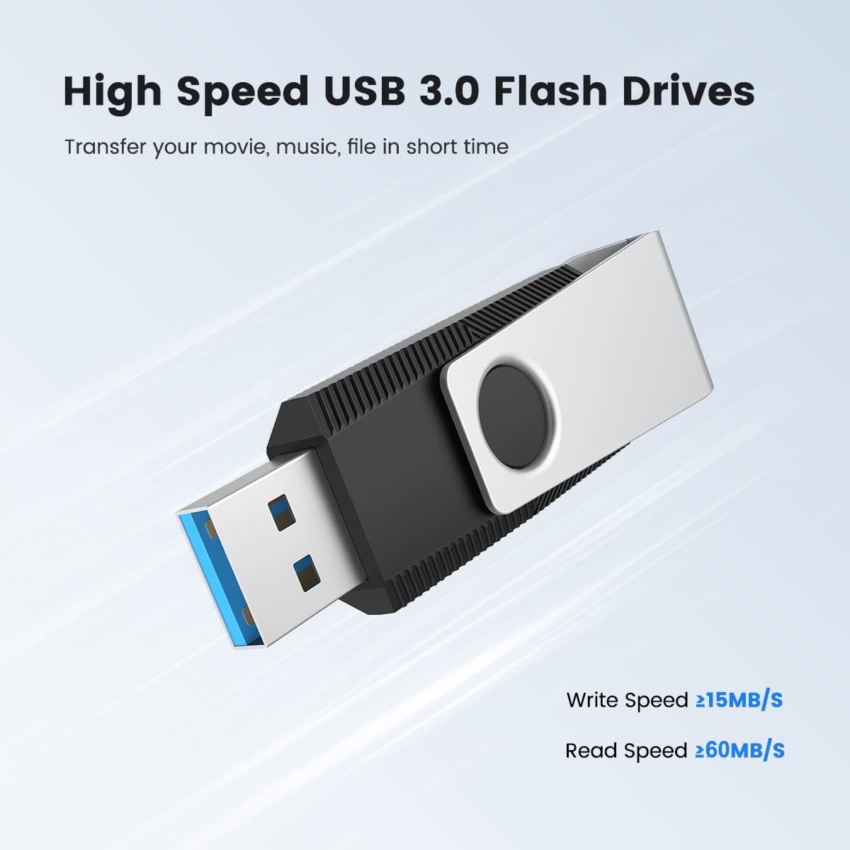 Aiibe 16GB USB 3.0 Flash Drive 10 Pack - Thumb Drives Memory Stick in 5 Mixed Colors (Black, Red, Cyan, Green, Purple)