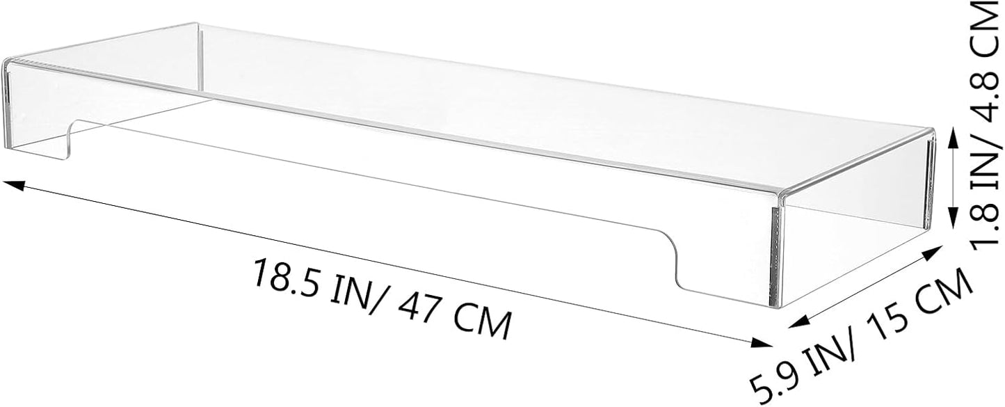 Tofficu Keyboard Cover Acrylic Covers Dust: Clear Computer Keyboard Cover - Anti-Cat Protector - Tablet Keyboard Case for Standard Size PC Computer Desktop (18.5x5.9x1.8 Inch)