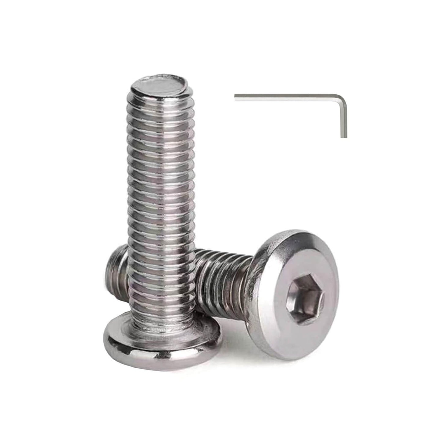 3/16-24 x 1" (50 Pack) Flat Head Hex Socket Cap Screws Bolts, 304 Stainless Steel 18-8, Hex Drive, Bright Finish, Fully Machine Thread