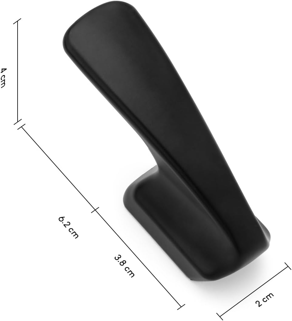 SARIHOSY] 5 Packs Coat Hooks,Metal Hooks for Clothes, Hats, Bags, Towels, Keys(Black)
