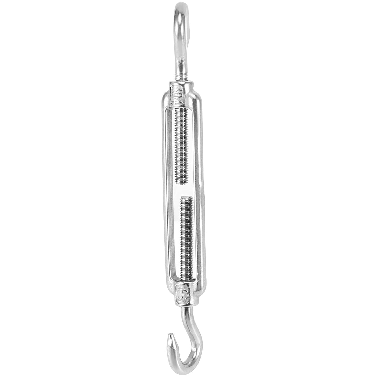 13 Pack M6 Turnbuckle Hook & Hook Turnbuckles, 304 Stainless Steel Turnbuckle, Heavy Duty Turnbuckle for Wire Rope Tension