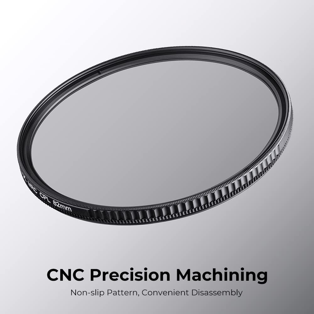 K&F CONCEPT 62mm Circular Polarizer Filter, Multi-Layer Coated, Super Slim, High Definition, Nano-X Series