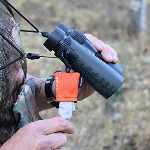 SPUDZ Ultra Microfiber Lens Cleaner – Closable Pouch, Clip-On, Washable – for Optics, Scopes, Glasses | Snow Sheds, 6 x 6 Inch