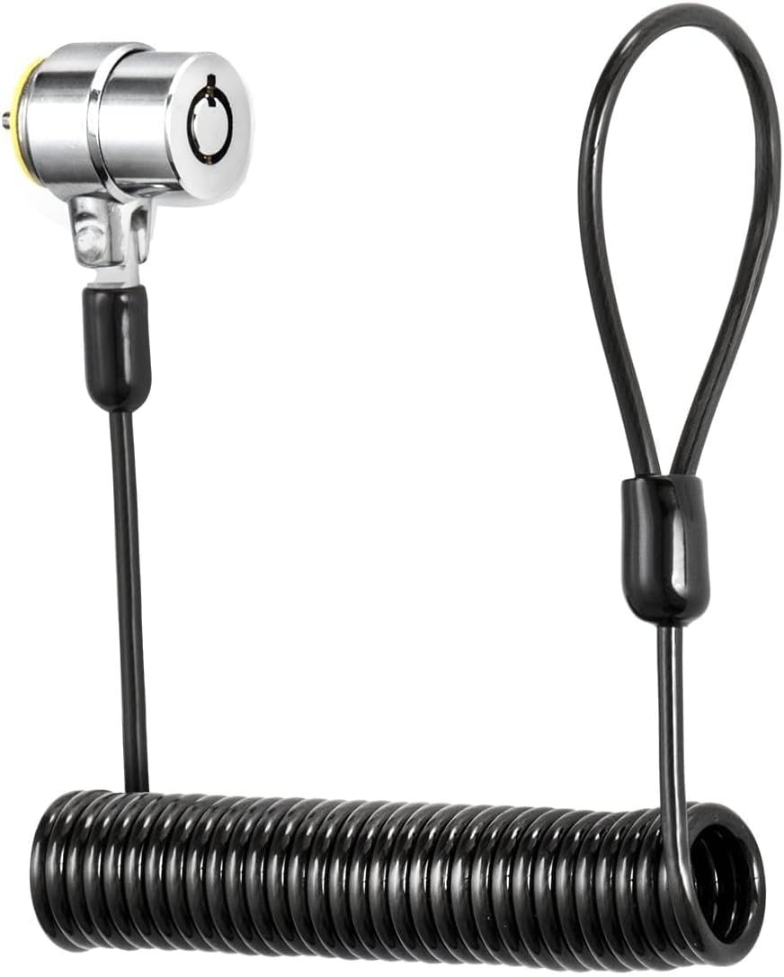 I3C Laptop Cable Lock Retractable Hardware Security Cable Lock with Anchor Plate Compatible with Laptop, Smart Phone, Tablet, and Other Electronic Products (Silver 2pack)