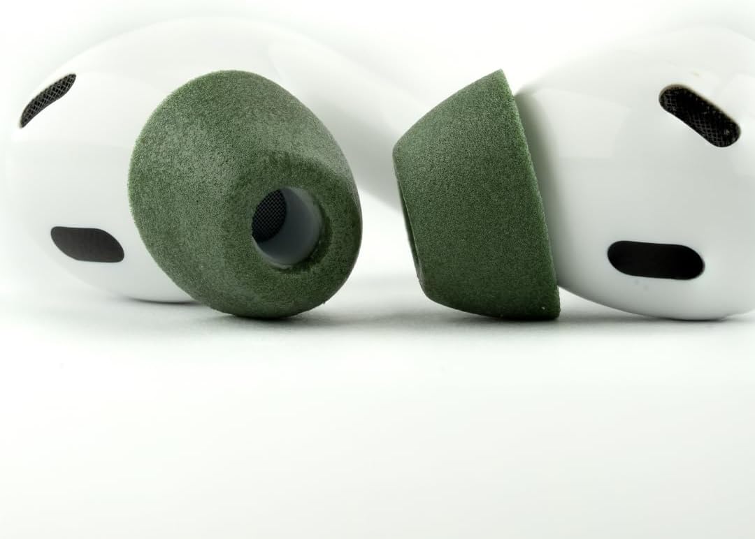 Comply TrueGrip MAX | Premium Memory Foam Replacement Earbud Tips for Apple AirPods Pro 1 & 2 | Long Lasting Comfort, MAX Durability, Secure Fit, Superior Noise Isolation| Green (Small) (3 Pairs)