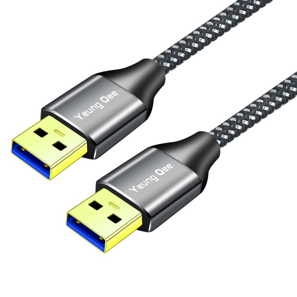 USB 3.0 A to A Male Cable 6 ft,Super Speed Type A Male to Male Cable USB 3.0 Double End USB Cord for Hard Disk, Cameras,Laptop Cooler, DVD Player and More (6FT/2M)