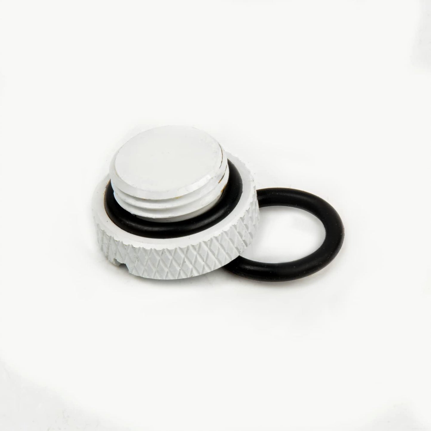 Dracaena.io 12 Pack G1/4" Thread, Thin Water Stop Plug Fitting with Coin Slot for Computer Water Cooling System, Durable Brass/Copper Material, White